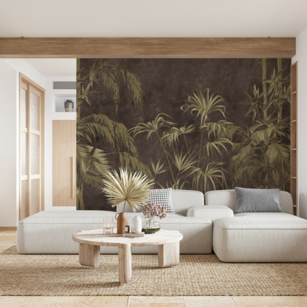 Fototapeta Egzotyczne Rośliny Na Ciemnym Tle