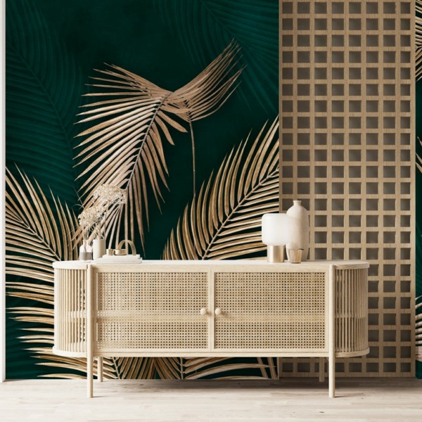 Fototapeta Liście Złotych Palm