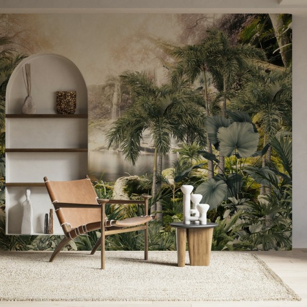 Fototapeta Magiczny Wodospad w Tropikalnej Dżungli