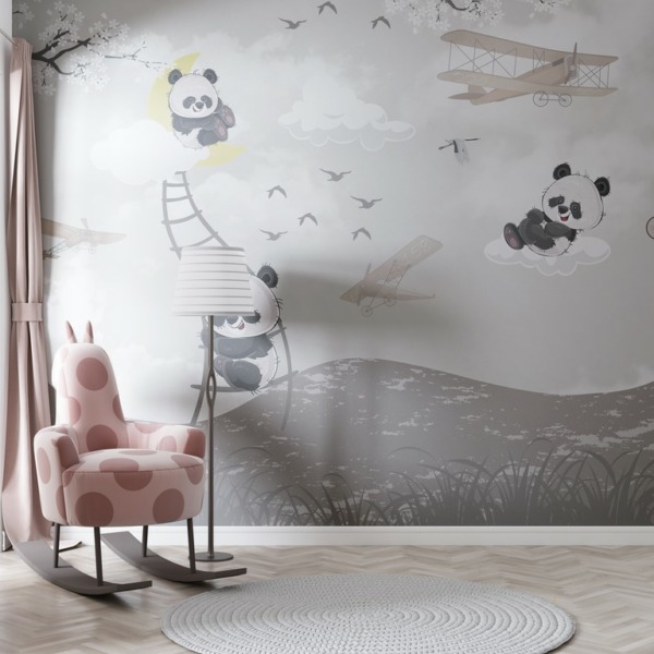 Fototapeta Misie w Chmurach