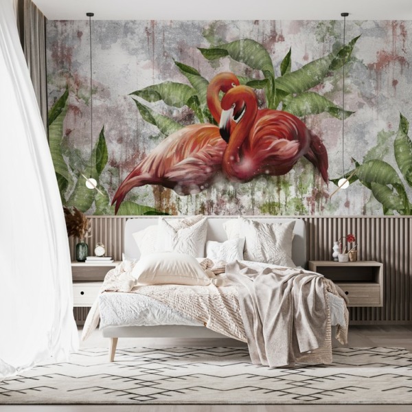 Fototapeta Para Czerwonych Flamingów