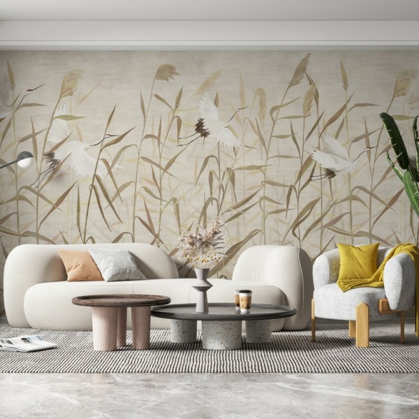 Fototapeta Żurawie Wśród Traw