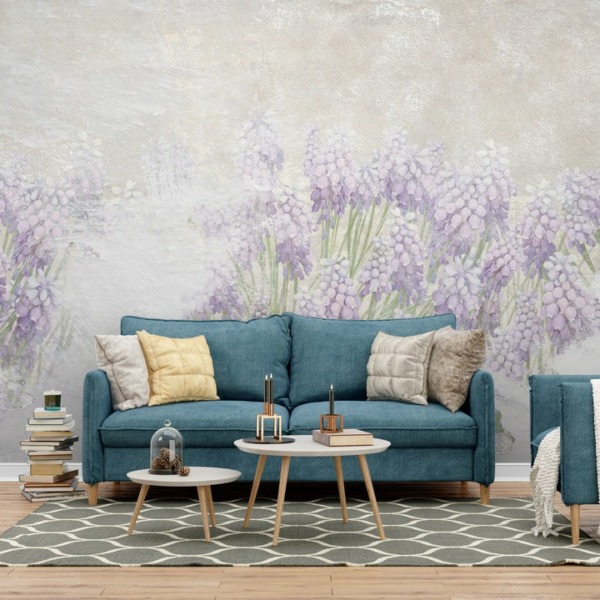 Fototapeta Łąka Kwitnących Szafirków