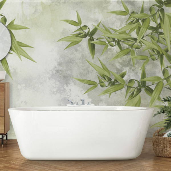 Fototapeta Listki Na Tle Szarego Nieba