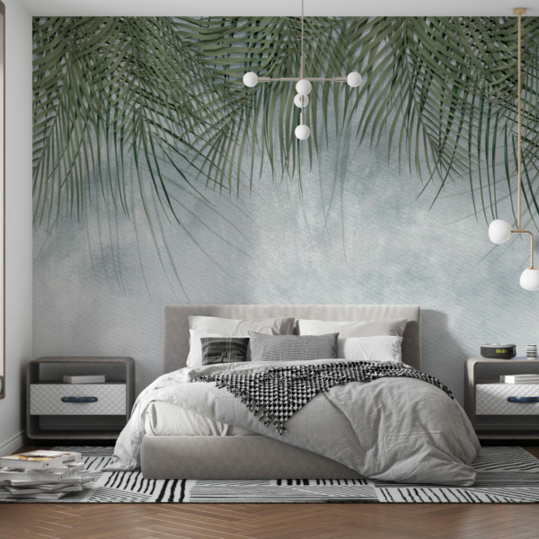 Fototapeta Spływające Liście Palm