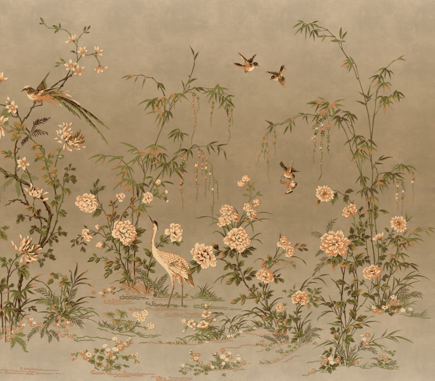 Fototapeta-Swiat-Japonskich-Ptakow_353703461 Pictură murală cu motiv floral asiatic elegant Lumea păsărilor japoneze - imaginea numărul 2