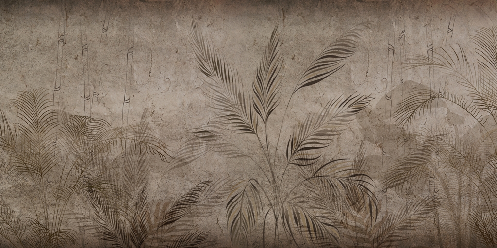 Fototapeta w ciemnych barwach Wiotkie Listki Na Ciemnym Tle - zdjęcie numer 2