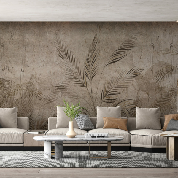 Fototapeta Wiotkie Listki Na Ciemnym Tle