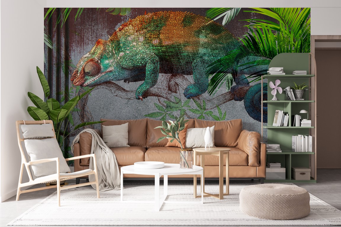 Fototapeta Zielony Kameleon 399063638