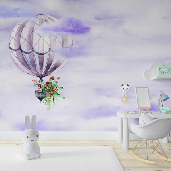 Fototapeta Fioletowy Balon w Powietrzu