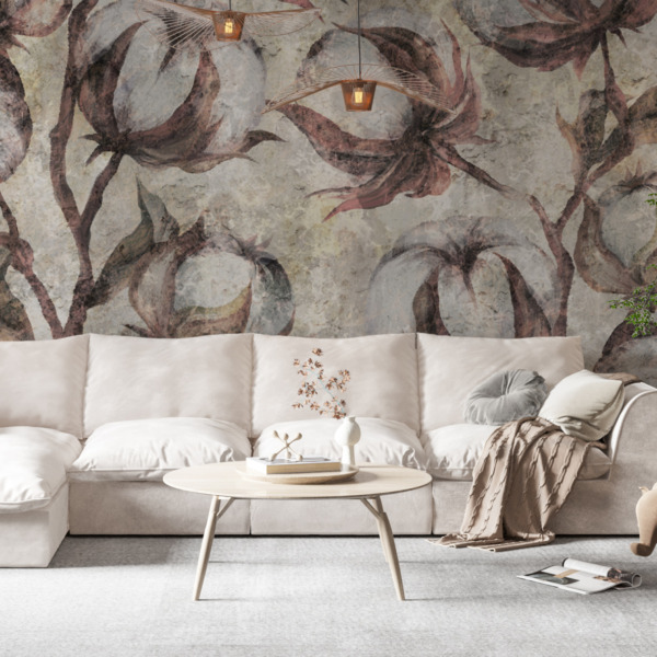 Fototapeta Ściana Kwiatów Bawełny