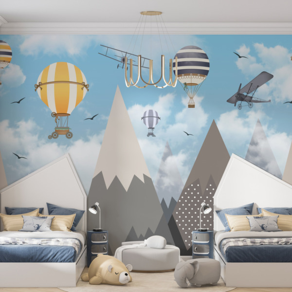 Fototapeta Kolorowe Balony Nad Górami