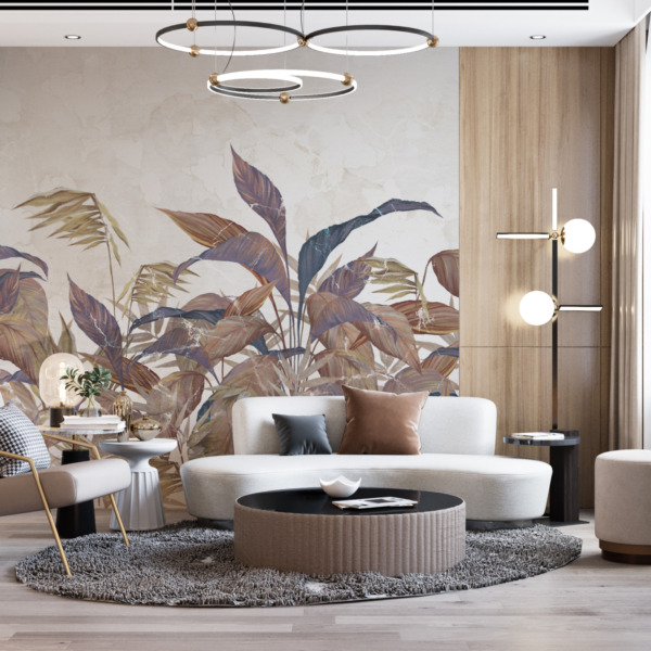 Fototapeta Liście Na Jasnym Tle