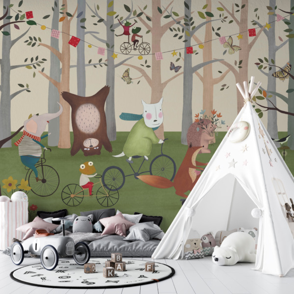 Fototapeta Zwierzątka Na Rowerach