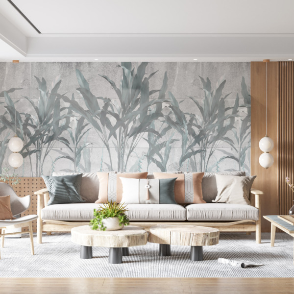 Fototapeta Tropikalna Trawa w Szarości