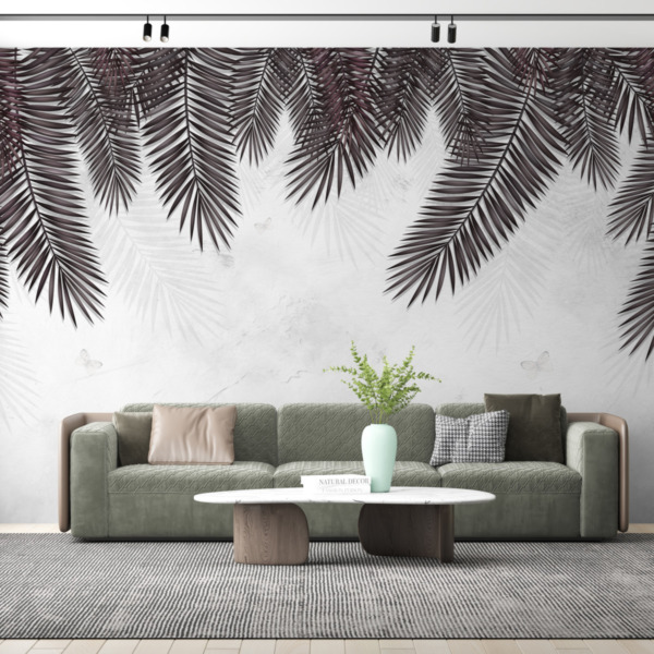 Fototapeta Czarne Liście Palmy