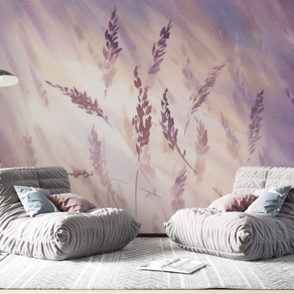 Fototapeta Fioletowa Wiotkość Traw