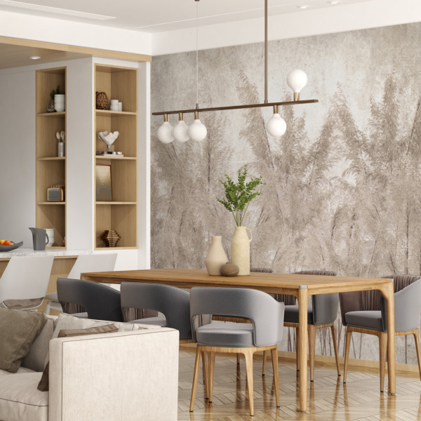 Fototapeta Pióropusze Traw w Sepii