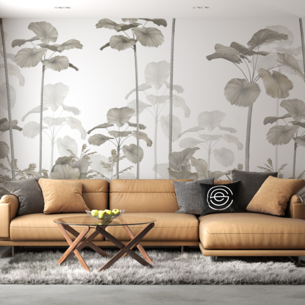 Fototapeta Wysokie Palmy Wśród Traw