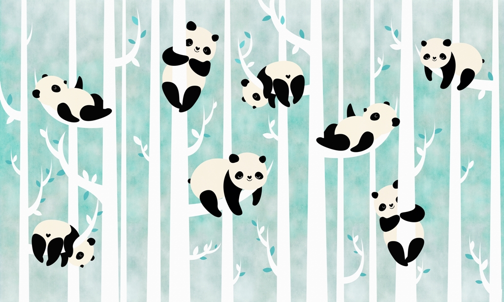 Mural Bamboo Bears_2242563697'