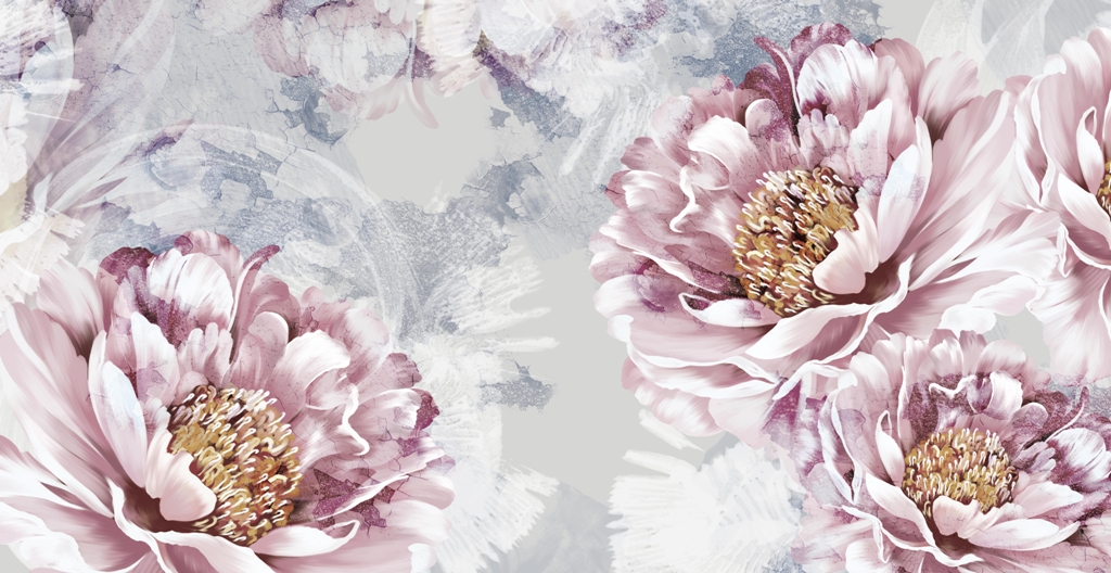 Fototapet Stora Pionblommor_2016922916' Fototapeta z dominującym motywem roślinnym w ciepłych odcieniach Duże Kwiaty Piwonii - zdjęcie numer 2