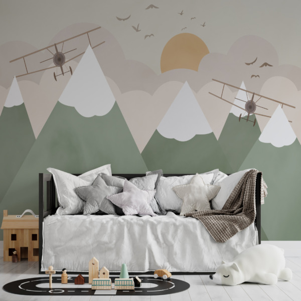 Fototapeta Dwa Samoloty Nad Górami