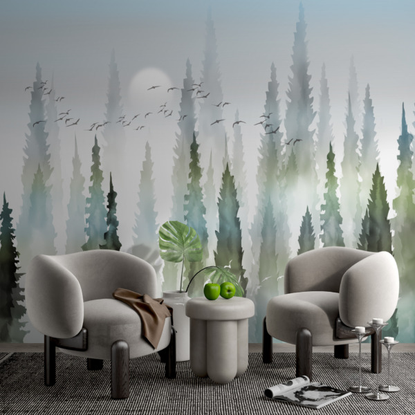 Fototapeta Ptaki w Strzelistym Lesie