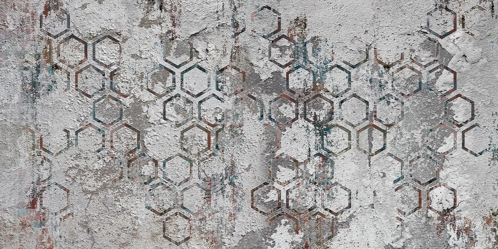 Fotografie murală Stripped Polygons_2178965563'
