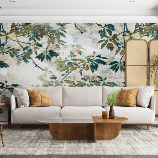 Fototapeta Zielone Drobne Listki