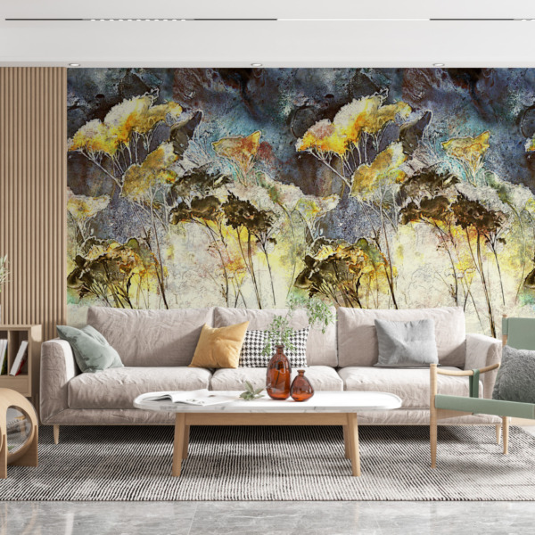 Fototapeta Las Żółtych Roślin