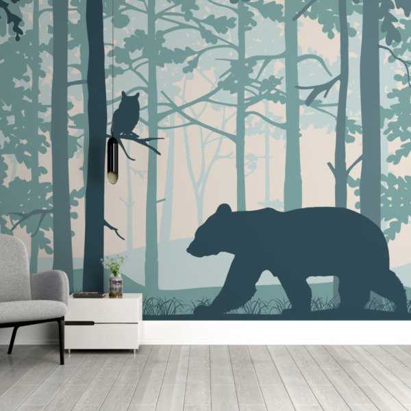 Fototapeta Niedźwiedź w Niebieskim Lesie