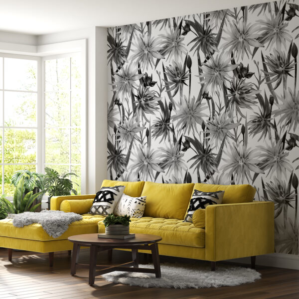 Fototapeta Czarne Kwitnące Kwiaty