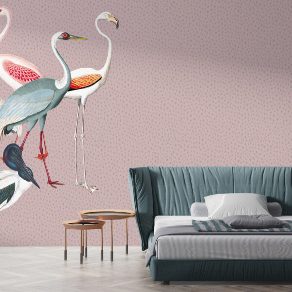 Fototapeta Flamingi w Kropkach