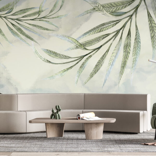 Fototapeta Gałązki Oliwne w Chmurach