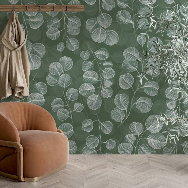 Fototapeta Białe Listki w Zieleni