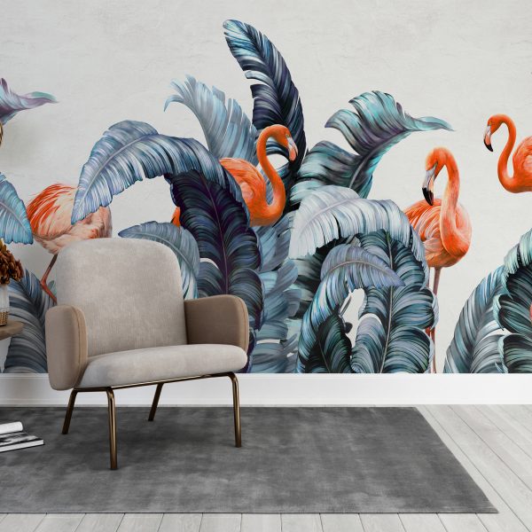 Fototapeta Flamingi w Liściach