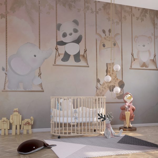 Fototapeta Zwierzątka Na Huśtawkach