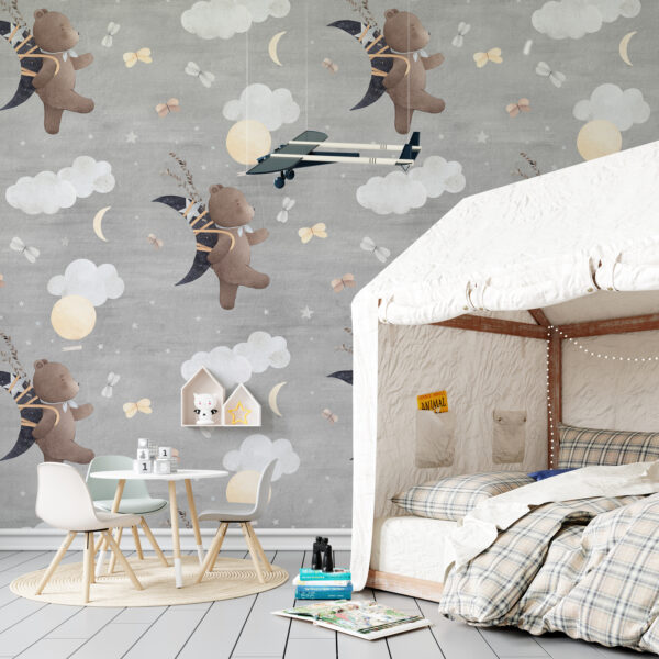 Fototapeta Misie w Chmurach