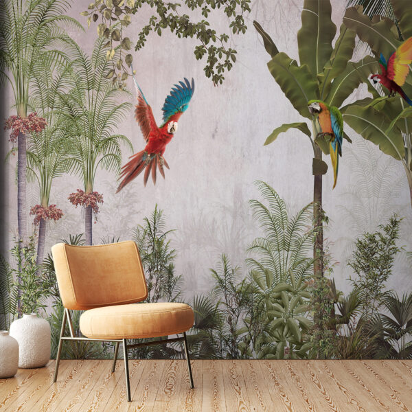 Fototapeta Papuga w Locie