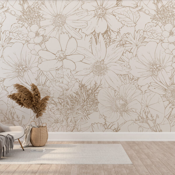 Fototapeta Kontury Kwiatów