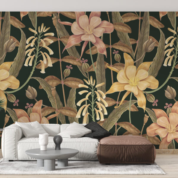 Fototapeta Ściana Kolorowych Kwiatów