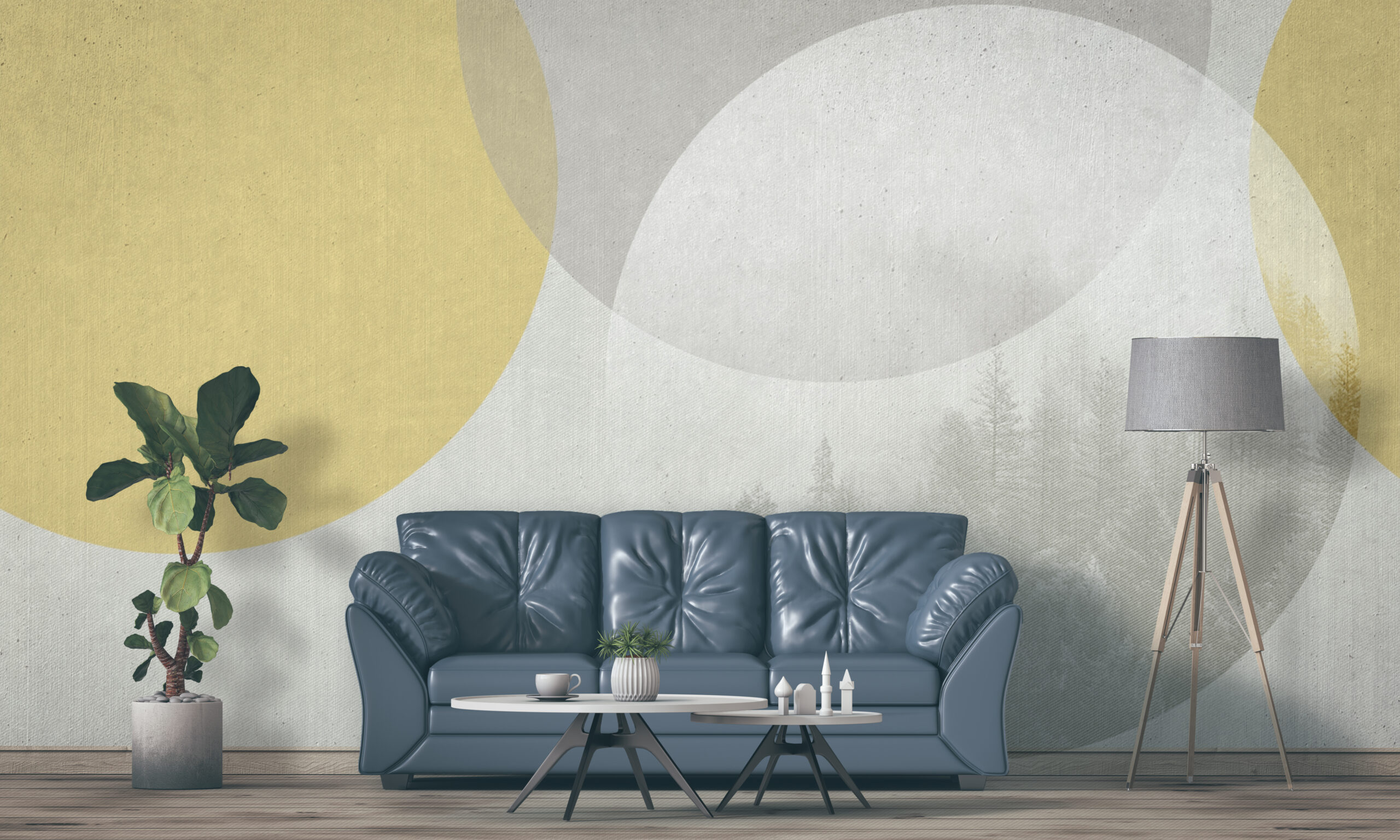 Fototapeta w geometrycznej formie z elementem przyrodniczym Las Zamknięty w Kole - główne zdjęcie produktu