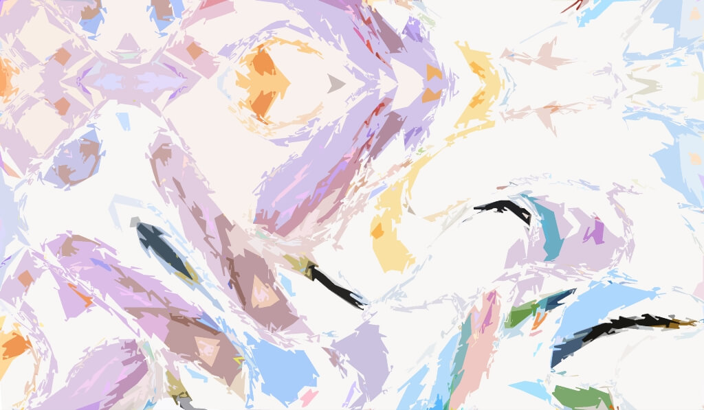 Nástěnná malba Bright Abstraction_1352849342'' Převážně fialová nástěnná malba s fantazijním vzorem Bright Abstraction - obrázek číslo 2
