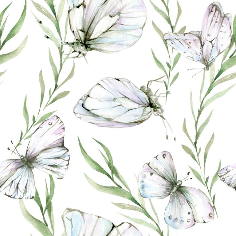 Väggmålning +Üciana Butterfly_1403586089 Fototapeta w delikatnych pastelowych kolorach idealna do każdego wnętrza Ściana Motyli - zdjęcie numer 2