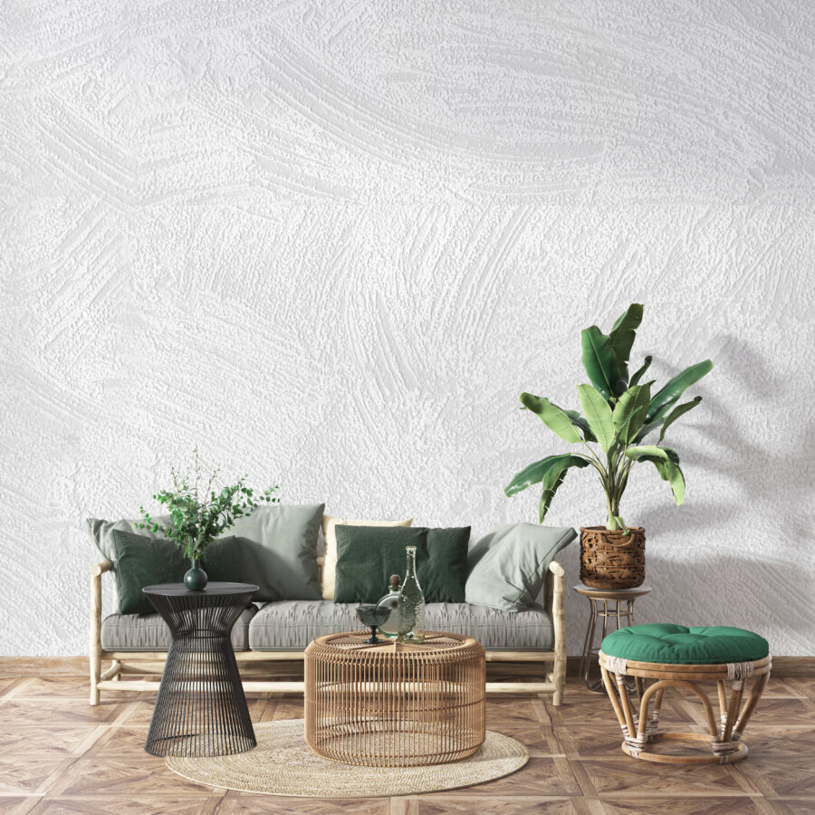 Décor mural en blanc cassé idéal pour les intérieurs modernes Structure blanche - image principale du produit