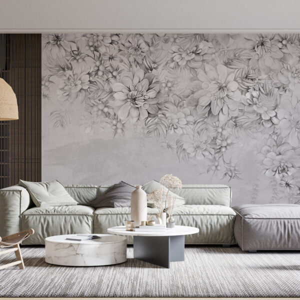 Fototapeta Kwiaty Szare