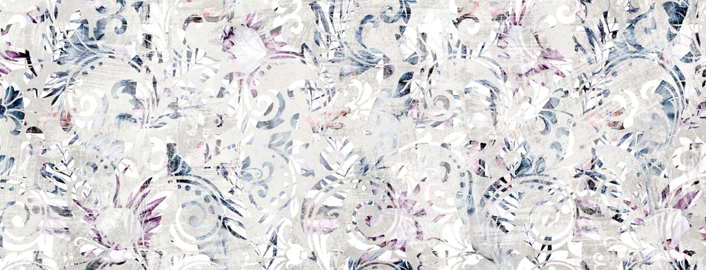 Fototapeta z motywem roślinnym na jasnym tle ciekawa i oryginalna Roślinna Mozaika - zdjęcie numer 2