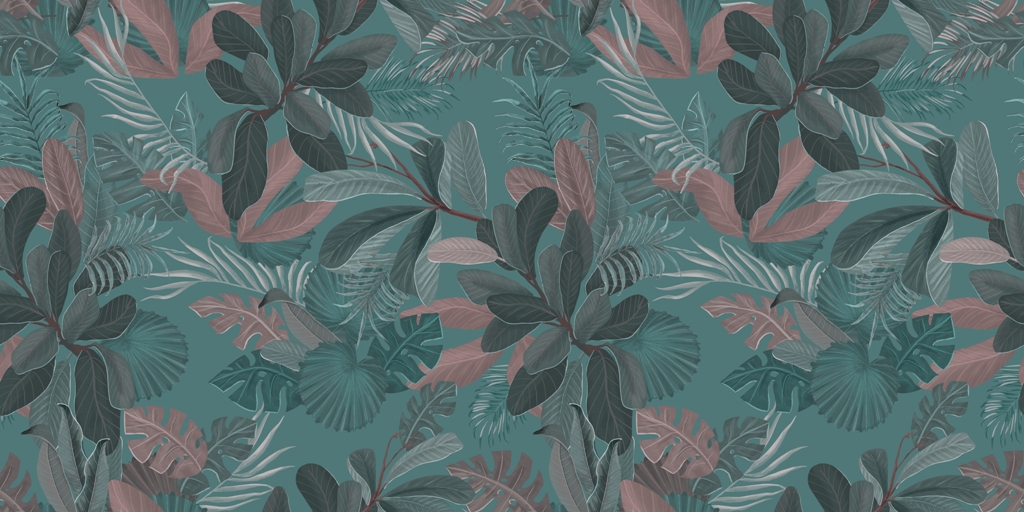 Fototapeta Ciemna Grafika Liści_2163296555'