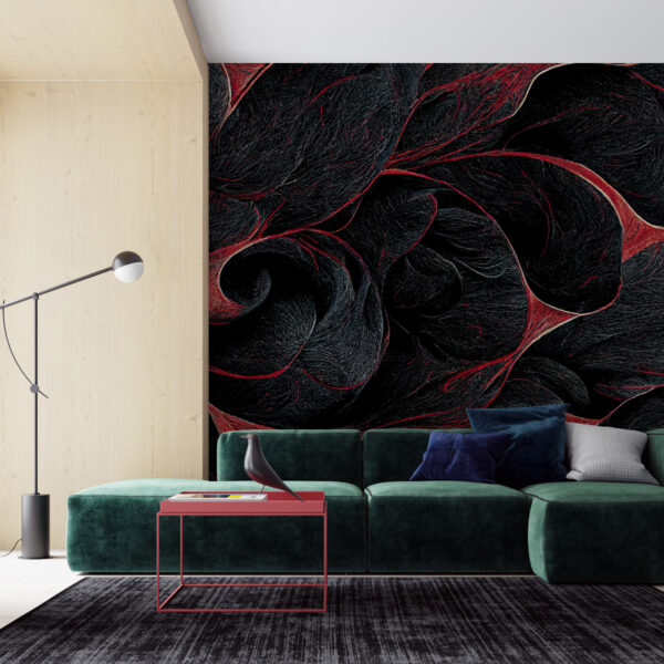 Fototapeta Czerwień w Czerni