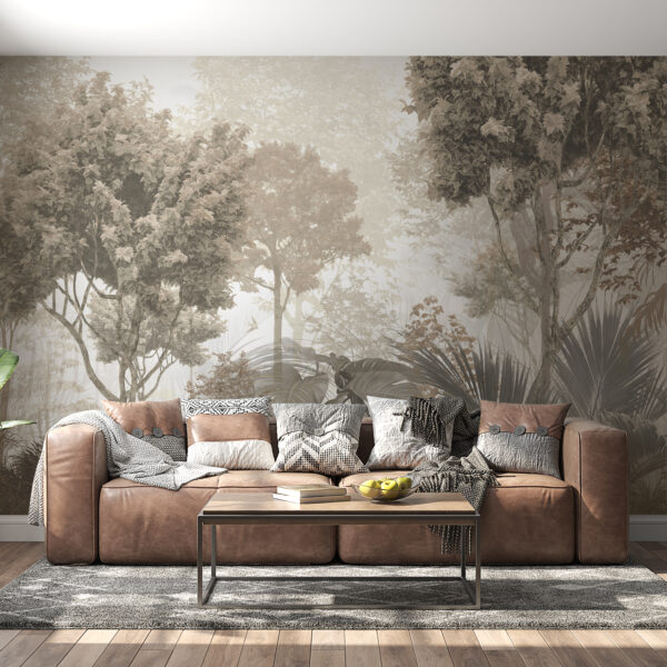 Fototapeta Las w Sepii